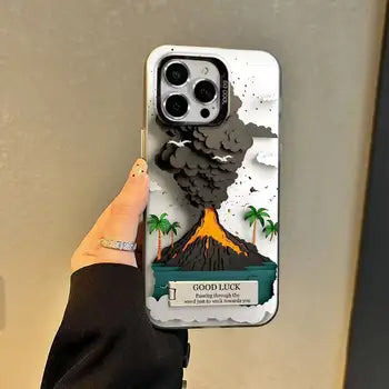 Volcanic Eruption Explosive Hard iPhone Case - Shockproof Protection & Style