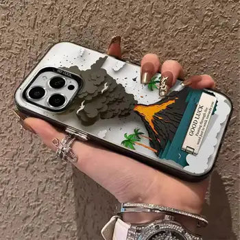 Volcanic Eruption Explosive Hard iPhone Case - Shockproof Protection & Style